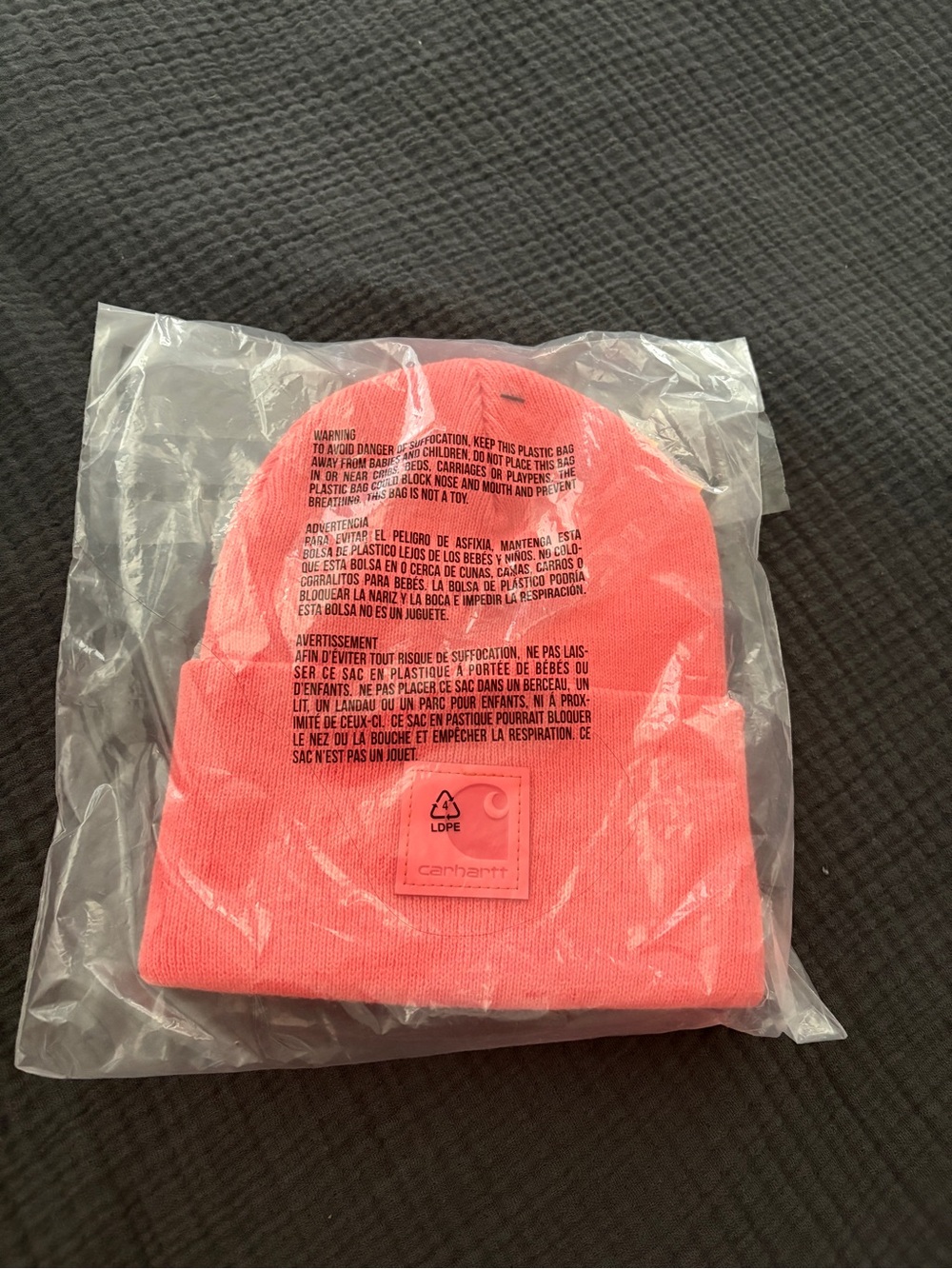 Carhartt Neon Coral Knit Beanie